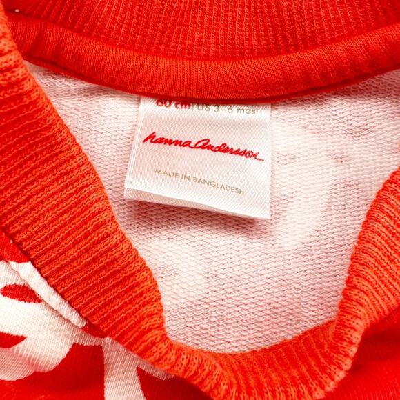 Hanna Andersson Bows Print Long Sleeve Dress Size 60cm (3-6 Months) - Picture 6 of 6